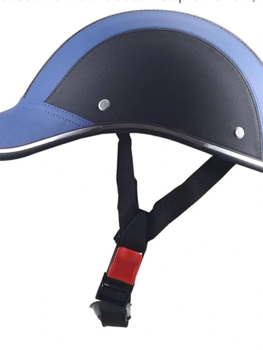 Black and Blue Motorcycle Half Helmet Baseball Cap Helmet